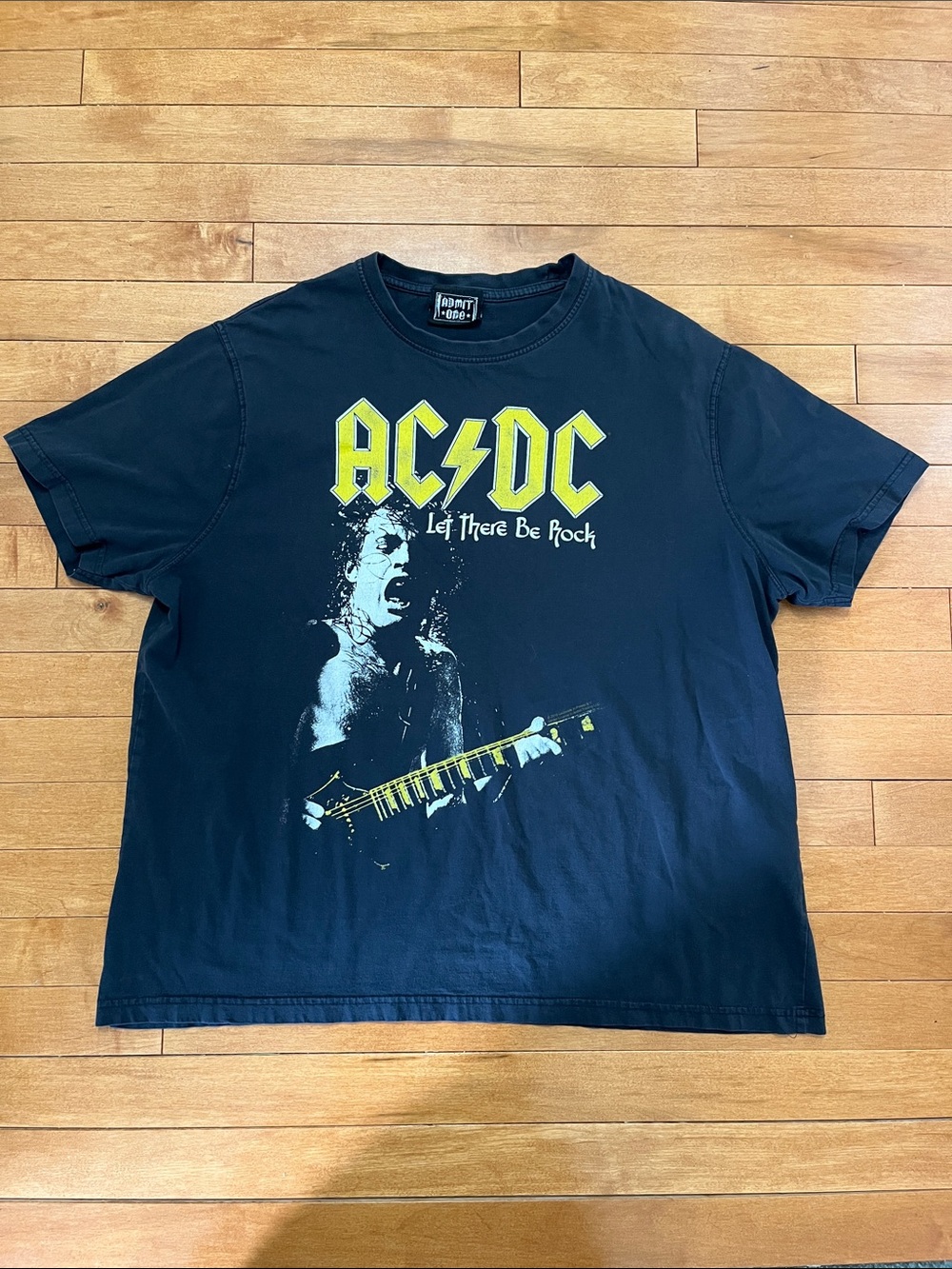 AC/DC Black Short Sleeve 'Let There Be Rock' Graphic Tee